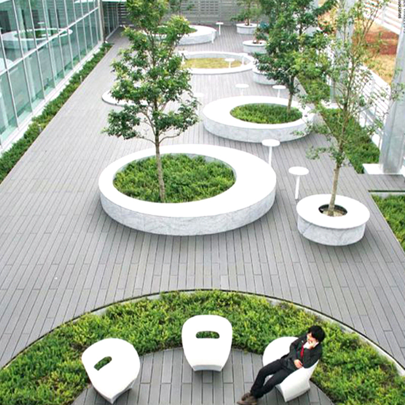 玻璃钢树池座椅定制商场户外休闲异形花池大型景观园林种植池坐凳